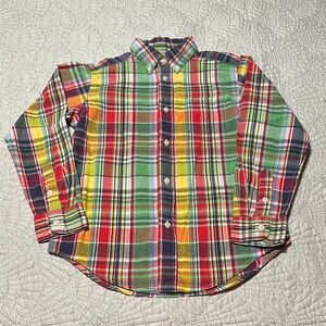 Ralph Lauren Boys Multicolor Plaid Shirt, EUC, Size 6